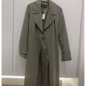 BANANA REPUBLIC Soft Trench Coat Green
